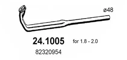 Tuyau d'échappement ASSO 24.1005