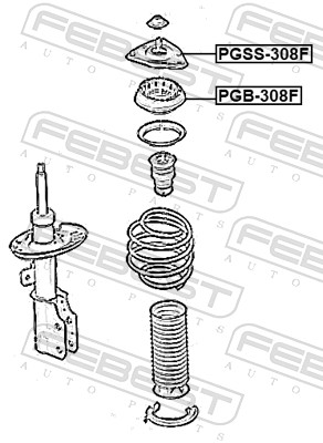 Coupelle de suspension FEBEST PGSS-308F