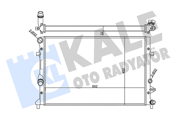 Radiateur, refroidissement du moteur KALE OTO RADYATÖR 356945