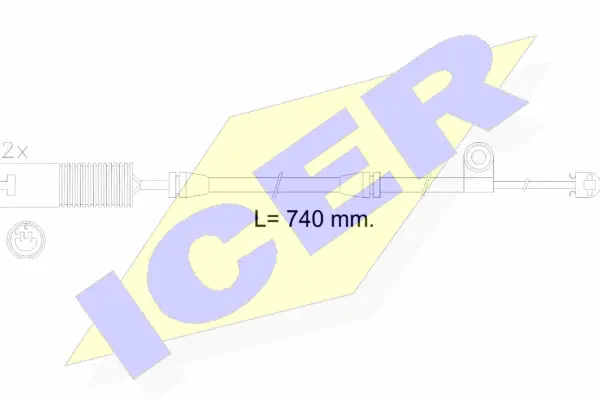 Contact d'avertissement, usure des plaquettes de frein ICER 610603 E C
