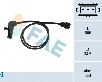 Capteur d'angle, vilebrequin FAE 79078
