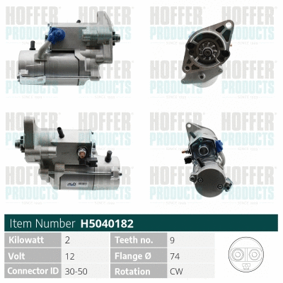 Démarreur HOFFER H5040182