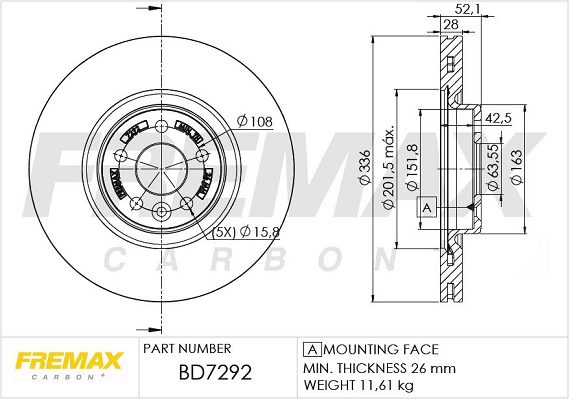 Disque de frein FREMAX BD-7292