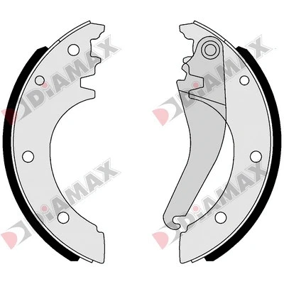 Jeu de mâchoires de frein, frein de stationnement DIAMAX N01163