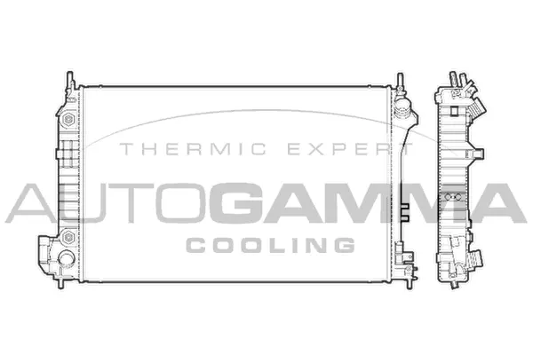 Radiateur, refroidissement du moteur AUTOGAMMA 103238
