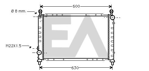 Radiateur, refroidissement du moteur EACLIMA 31R03028