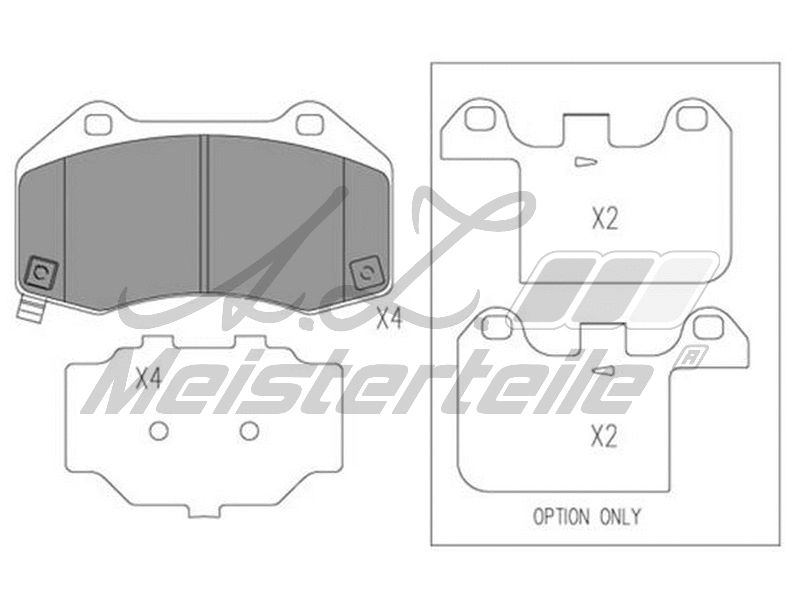 Kit de plaquettes de frein, frein à disque A.Z. Meisterteile AZMT-44-022-2057