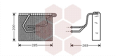 Évaporateur climatisation VAN WEZEL 4300V100