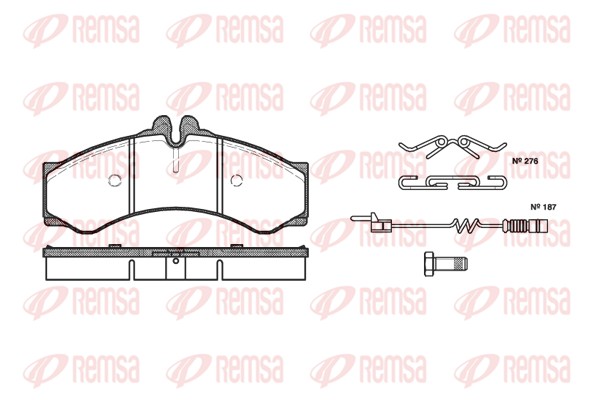 Kit de plaquettes de frein, frein à disque REMSA 0614.02