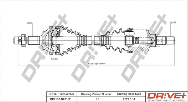 Arbre de transmission Dr!ve+ DP2110.10.0162