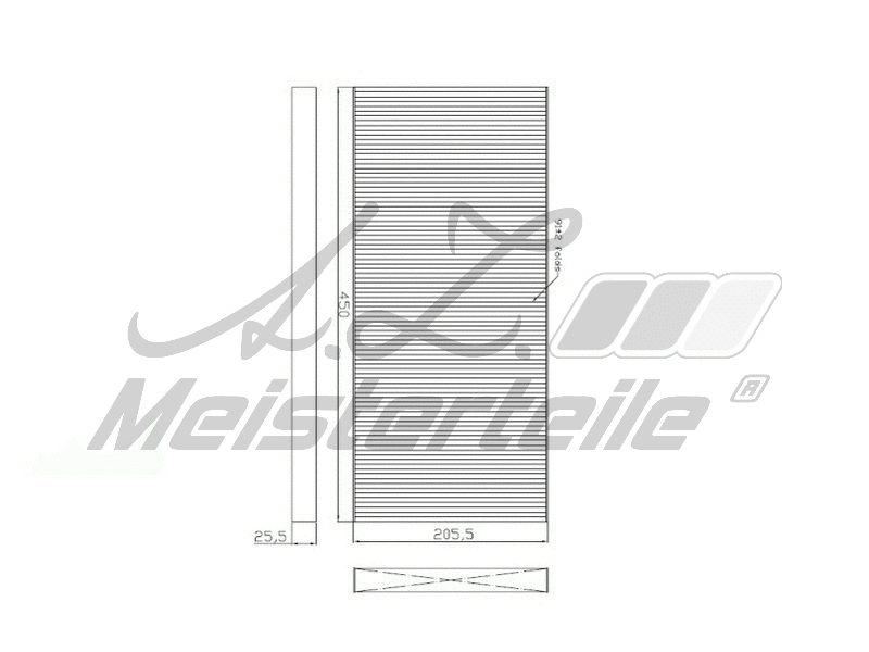 Filtre, air de l'habitacle A.Z. Meisterteile AZMT-41-010-1504