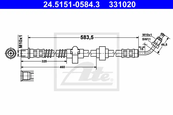 Flexible de frein ATE-APAC 24.5151-0584.3