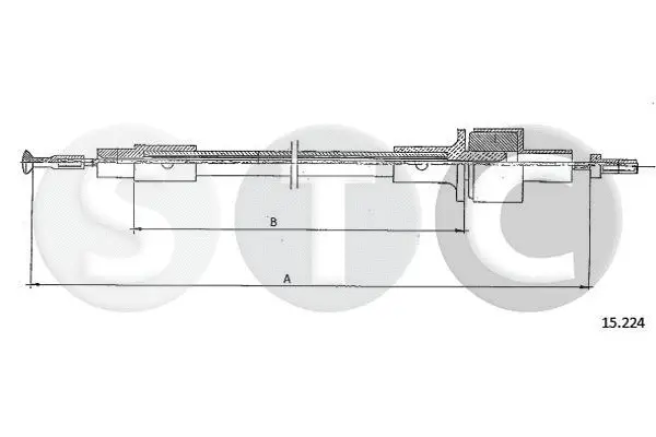 Tirette à câble, commande d'embrayage STC T481691