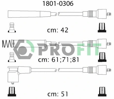 Kit de câbles d'allumage PROFIT 1801-0306