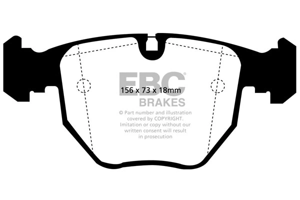 Kit de plaquettes de frein, frein à disque EBC Brakes DP21036