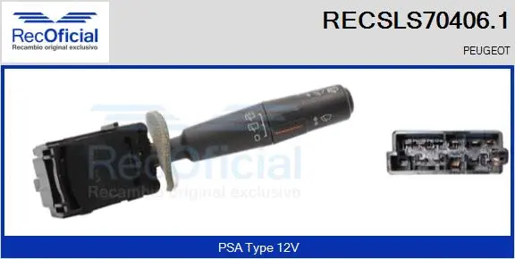 Commutateur de colonne de direction RECOFICIAL RECSLS70406.1