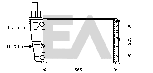 Radiateur, refroidissement du moteur EACLIMA 31R25085