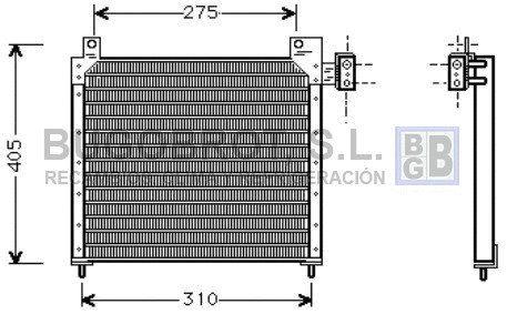 Condenseur, climatisation BUGOBROT 62-CR5016