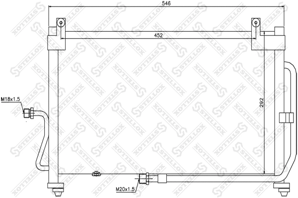 Condenseur, climatisation STELLOX 10-45083-SX