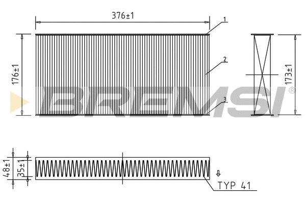Filtre, air de l'habitacle BREMSI FC0403C