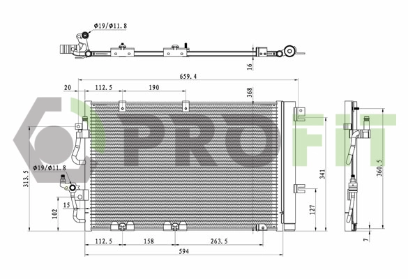 Condenseur, climatisation PROFIT 1770-0539