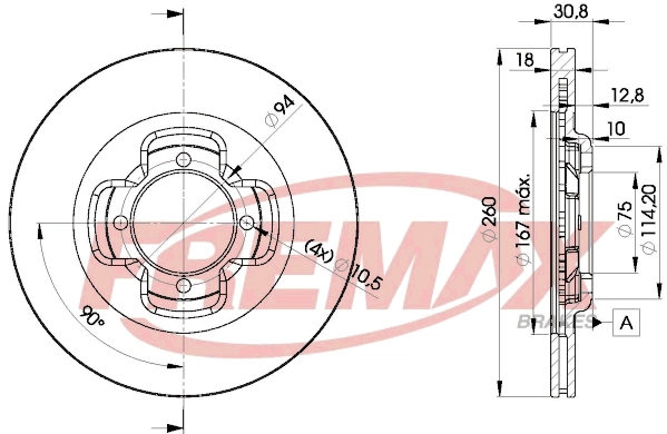 Disque de frein FREMAX BD-3262