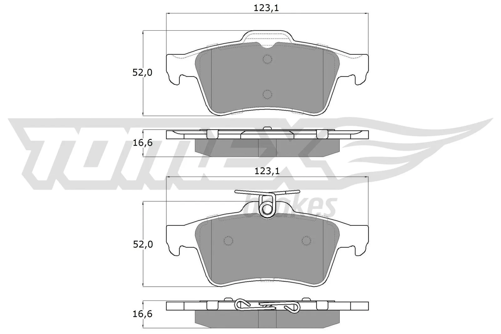 Kit de plaquettes de frein, frein à disque TOMEX Brakes TX 14-28
