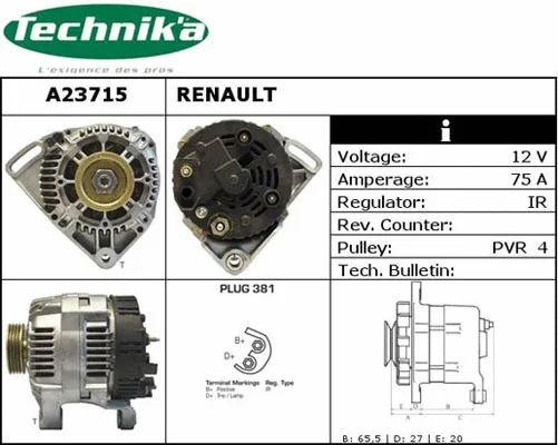 Alternateur Technika A23715