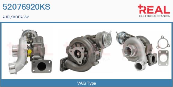 Turbocompresseur, suralimentation REAL 52076920KS