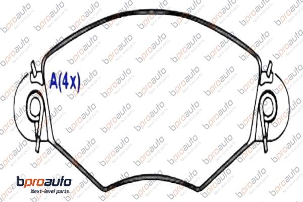 Kit de plaquettes de frein, frein à disque BPROAUTO 1BP30853AA