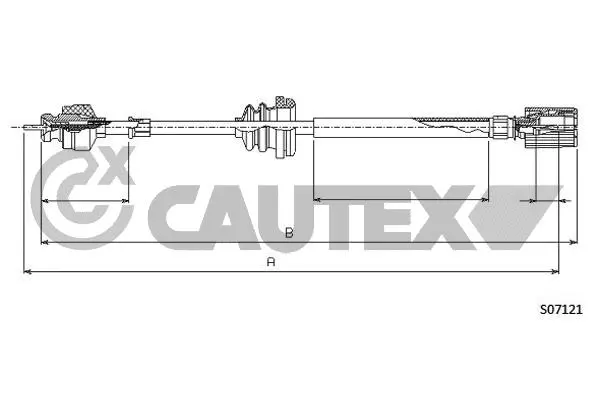 Câble flexible de commande de compteur CAUTEX 760929