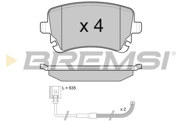 Kit de plaquettes de frein, frein à disque BREMSI BP3087