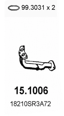 Tuyau d'échappement ASSO 15.1006