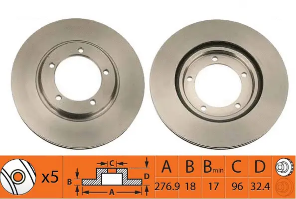 Disque de frein SB BR26101T