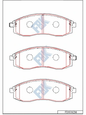 Kit de plaquettes de frein, frein à disque FBK FD6092M