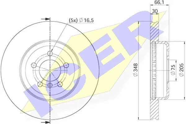 Disque de frein ICER 78BD3554-2