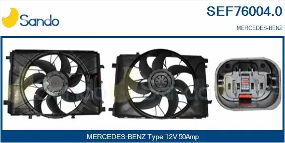 Moteur électrique, ventilateur pour radiateurs SANDO SEF76004.0