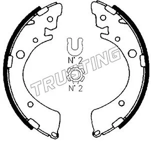 Jeu de mâchoires de frein TRUSTING 044.013