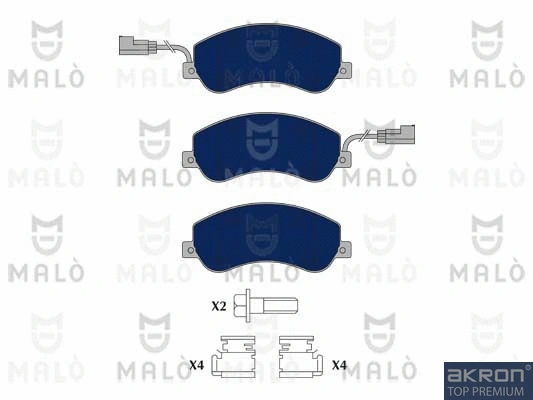 Kit de plaquettes de frein, frein à disque AKRON-MALÒ 1050219