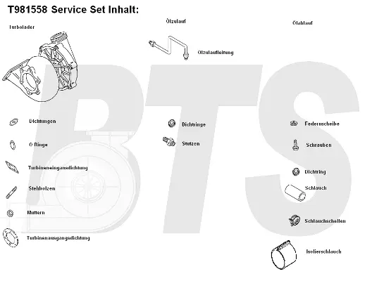 Turbocompresseur, suralimentation BTS Turbo T981558