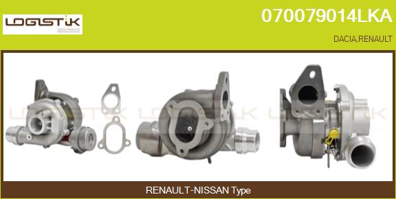 Turbocompresseur, suralimentation LGK 070079014LKA