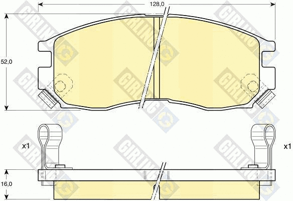 Kit de plaquettes de frein, frein à disque GIRLING 6111289