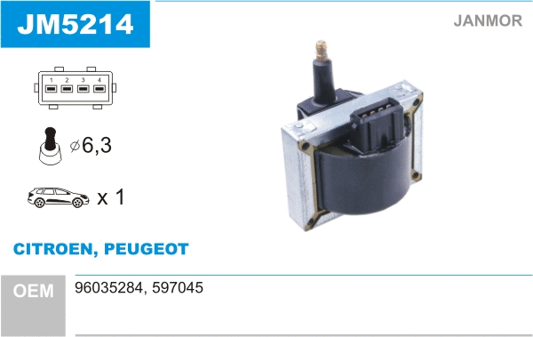 Bobine d'allumage JANMOR JM5214