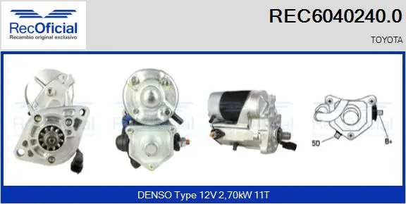 Démarreur RECOFICIAL REC6040240.0