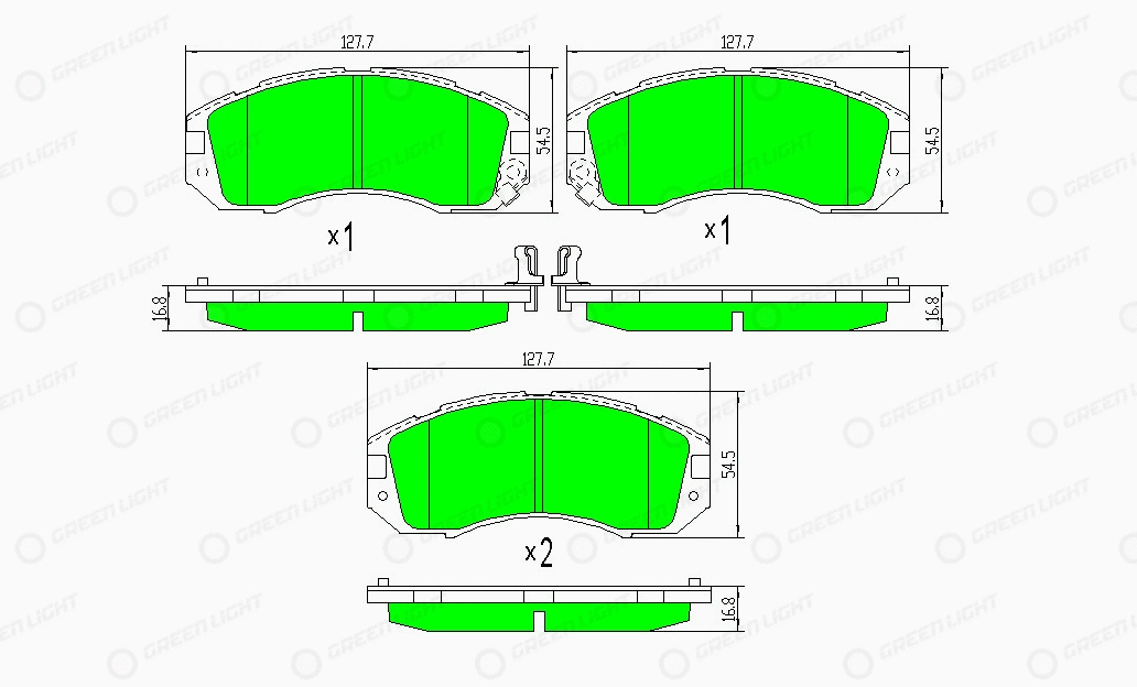 Kit de plaquettes de frein, frein à disque Automotive Adriado GLBP0310