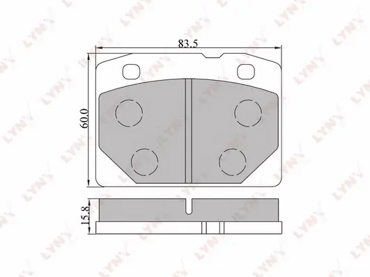 Kit de plaquettes de frein, frein à disque LYNXAUTO BD-4603