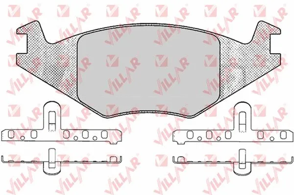 Kit de plaquettes de frein, frein à disque VILLAR 626.0223