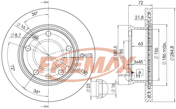 Disque de frein FREMAX BD-0187