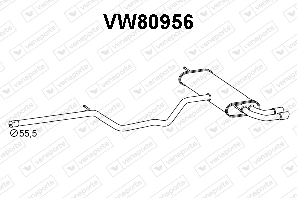 Silencieux arrière VENEPORTE VW80956