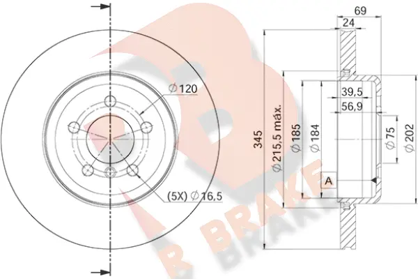 Disque de frein R BRAKE 78RBD23562